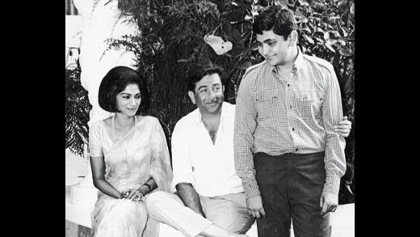 पिता राज कपूर के साथ ऋषि कपूर