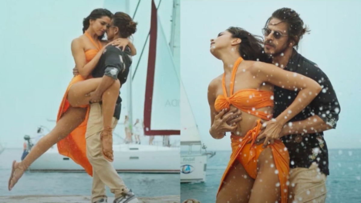 deepika padukone shahrukh khan romance overloaded show besharm rang in pathaan song deepika shah rukh - Hindi Filmibeat