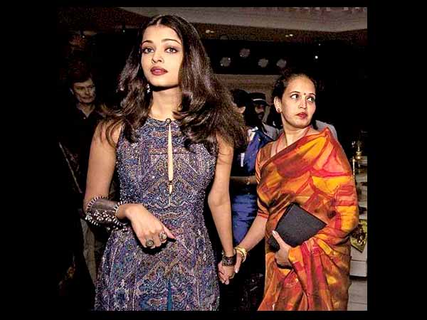 Aishwarya with mom Aishwarya with mom