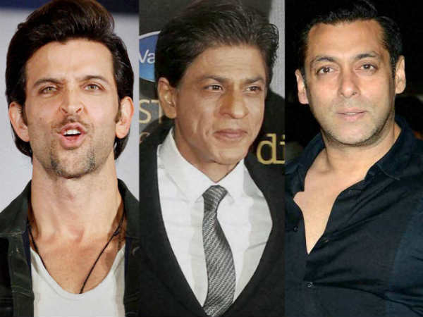 रितिक रौशन, शाहरुख व सलमान खान रितिक रौशन, शाहरुख व सलमान खान