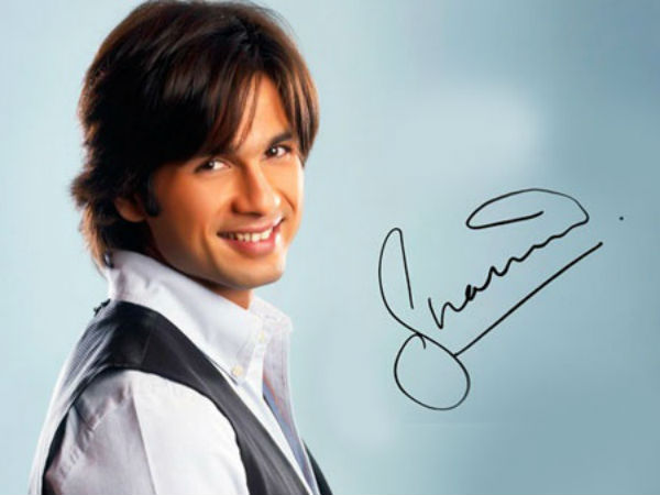 Autograph of Shahid Kapoor Autograph of Shahid Kapoor