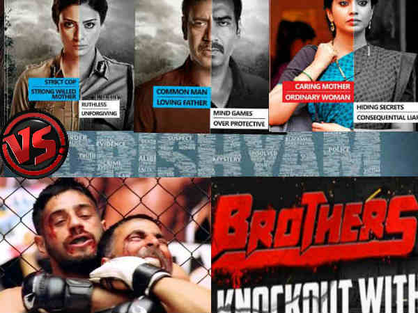 दृश्यम Vs ब्रदर्स - बॉक्स ऑफिस पर दोनों बराबर लेकिन एक हिट एक फ्लॉप......
