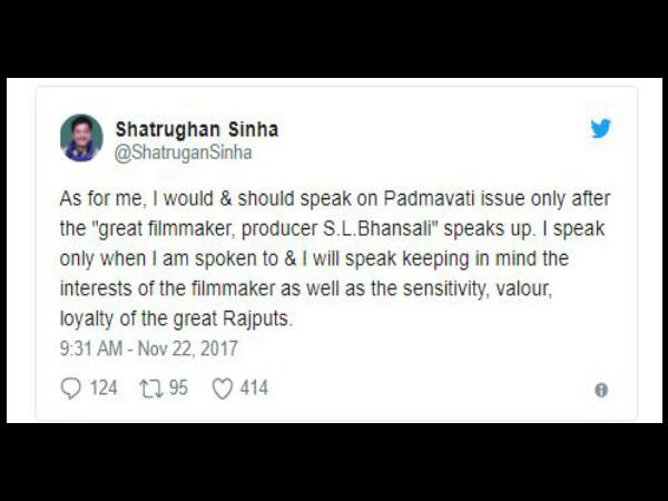 shatrughan-sinha-questions-pm-modi-amitabh-bachchan-senior-actors-silence-over-padmavati-controversy shatrughan-sinha-questions-pm-modi-amitabh-bachchan-senior-actors-silence-over-padmavati-controversy