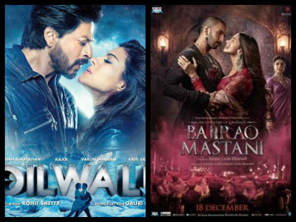 दिलवाले Vs बाजीराव मस्तानी दिलवाले Vs बाजीराव मस्तानी
