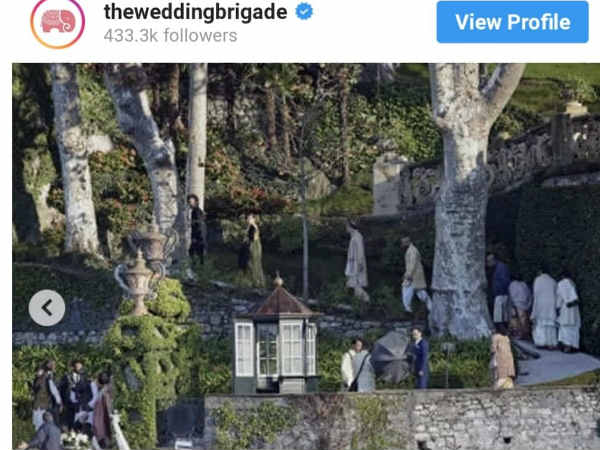लेक कोमो में हुई सेरेमनी लेक कोमो में हुई सेरेमनी