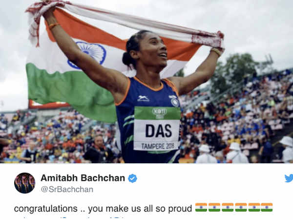 अमिताभ बच्चन ने भी दी बधाई