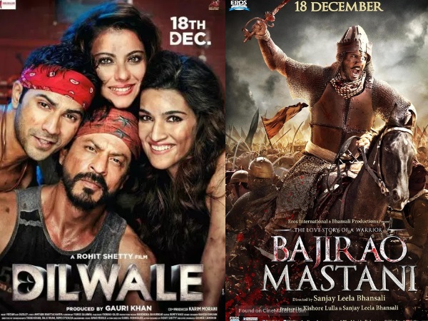 दिलवाले Vs बाजीराव मस्तानी दिलवाले Vs बाजीराव मस्तानी