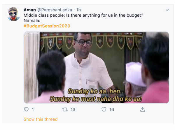 बजट 2020 Reactions