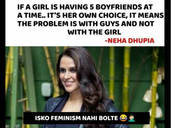नेहा धूपिया पर मीम्स