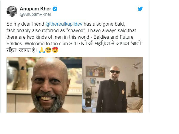 अनुपम खेर ने कहा गंजों की महफिल में स्वागत अनुपम खेर ने कहा गंजों की महफिल में स्वागत
