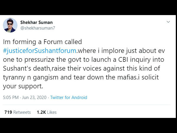 JusticeForSushantForum JusticeForSushantForum