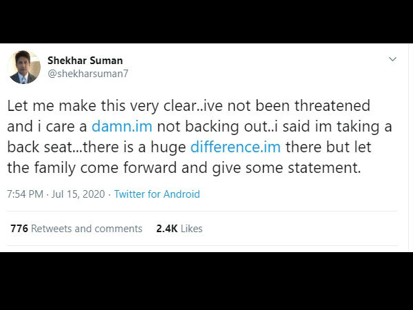मुझे कोई धमकी नहीं दे रहा है मुझे कोई धमकी नहीं दे रहा है