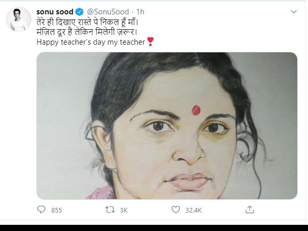 सोनू सूद ने किया मां को याद