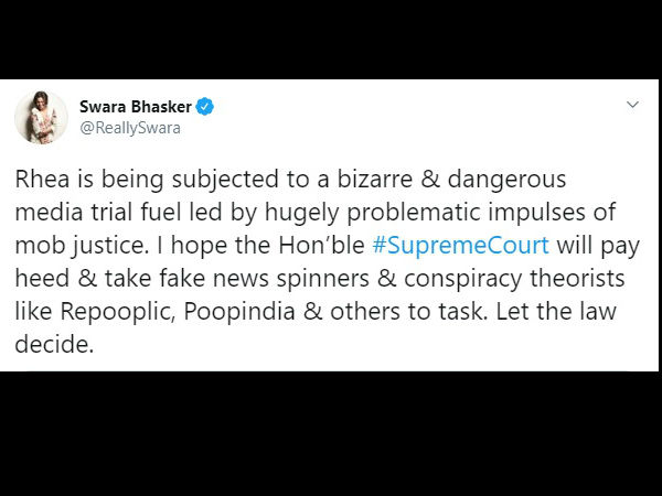 रिया एक खतरनाक मीडिया ट्रायल का शिकार
