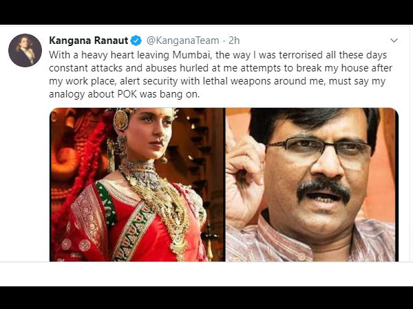 कंगना ने मुंबई छोड़ने को लेकर कहा
