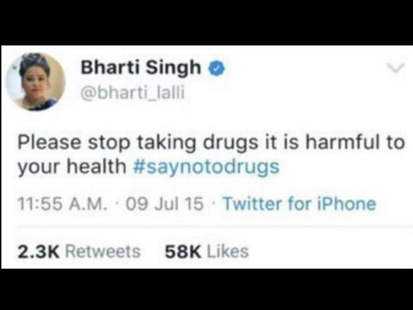 भारती सिंह ड्रग्स पर ज्ञान दिया करती थीं