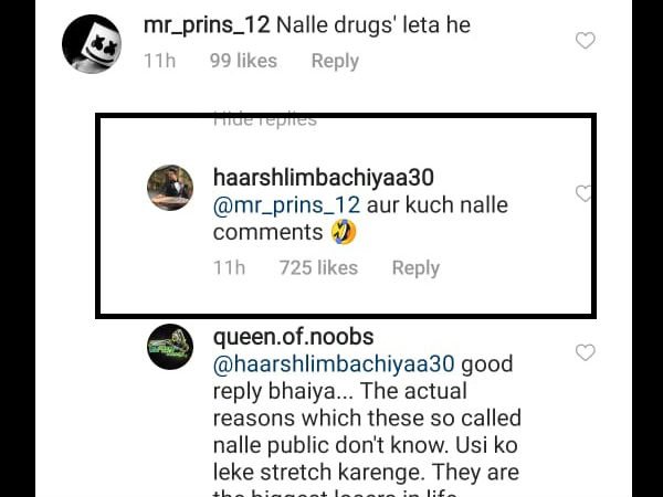 हर्ष ने दिया ट्रोलर को जवाब हर्ष ने दिया ट्रोलर को जवाब