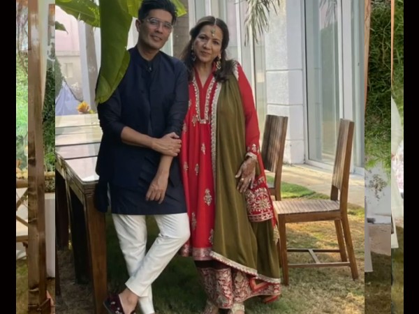 वरुण धवन की मां शादी मं ऐसे नजर आईं