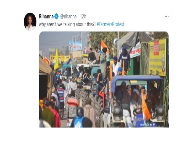 मशहूर सिंगर रिहाना ने किसानों के समर्थन में ट्वीट