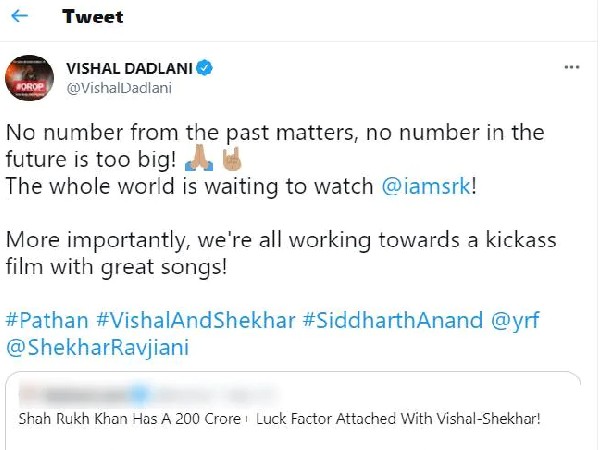 पठान में काम करने पर विशाल ददलानी का रिएक्शन पठान में काम करने पर विशाल ददलानी का रिएक्शन