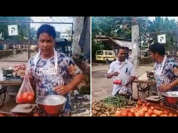जावेद हैदर ने बेची सब्जी जावेद हैदर ने बेची सब्जी
