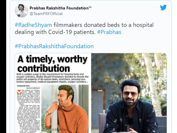 सोशल मीडिया पर प्रभास की वाहवाही सोशल मीडिया पर प्रभास की वाहवाही