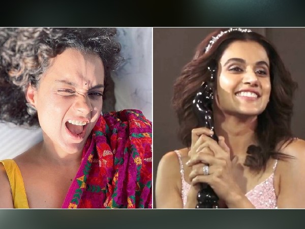 तापसी की तस्वीर पर कंगना की बहन ने कसा था तंज तापसी की तस्वीर पर कंगना की बहन ने कसा था तंज