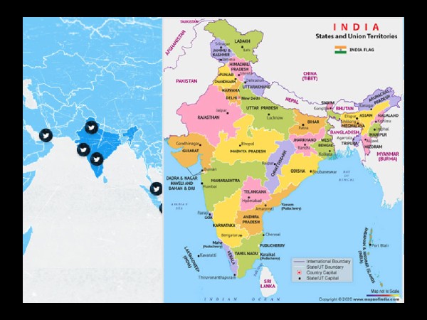 ट्विटर ने इस नक्शे को अपनी वेबसाइट से हटाया ट्विटर ने इस नक्शे को अपनी वेबसाइट से हटाया
