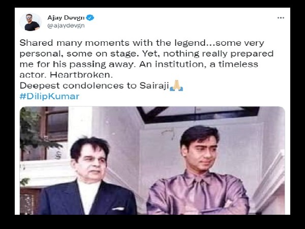 अजय देवगन ने लिखा मैं उनके निधन के लिए तैयार नहीं था अजय देवगन ने लिखा मैं उनके निधन के लिए तैयार नहीं था