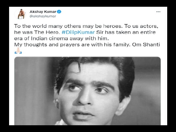 अक्षय कुमार ने लिखा हमारे लिए वो हीरो थे अक्षय कुमार ने लिखा हमारे लिए वो हीरो थे