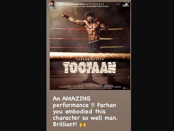 hrithik roshan praised toofaan hrithik roshan praised toofaan