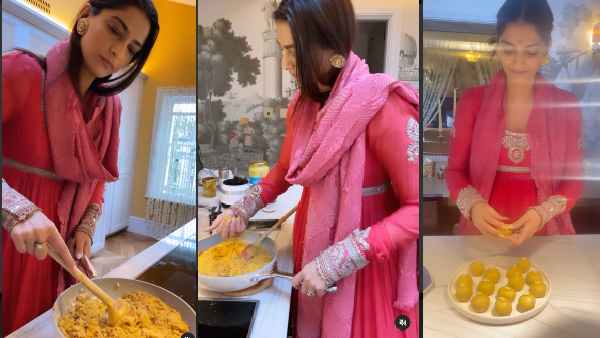सोनम ने बनाए लड्डू सोनम ने बनाए लड्डू