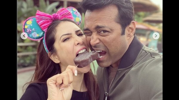 लिएंडर पेस के साथ किम शर्मा की मस्ती लिएंडर पेस के साथ किम शर्मा की मस्ती