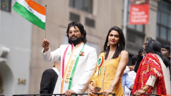 अल्लु अर्जुन ने पुष्पा स्टाईल में लहराया तिरंगा अल्लु अर्जुन ने पुष्पा स्टाईल में लहराया तिरंगा
