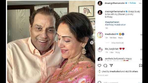 Hema Malini celebrates her birthday with Dharmendra, says- being with him is lovely Hema Malini celebrates her birthday with Dharmendra, says- being with him is lovely