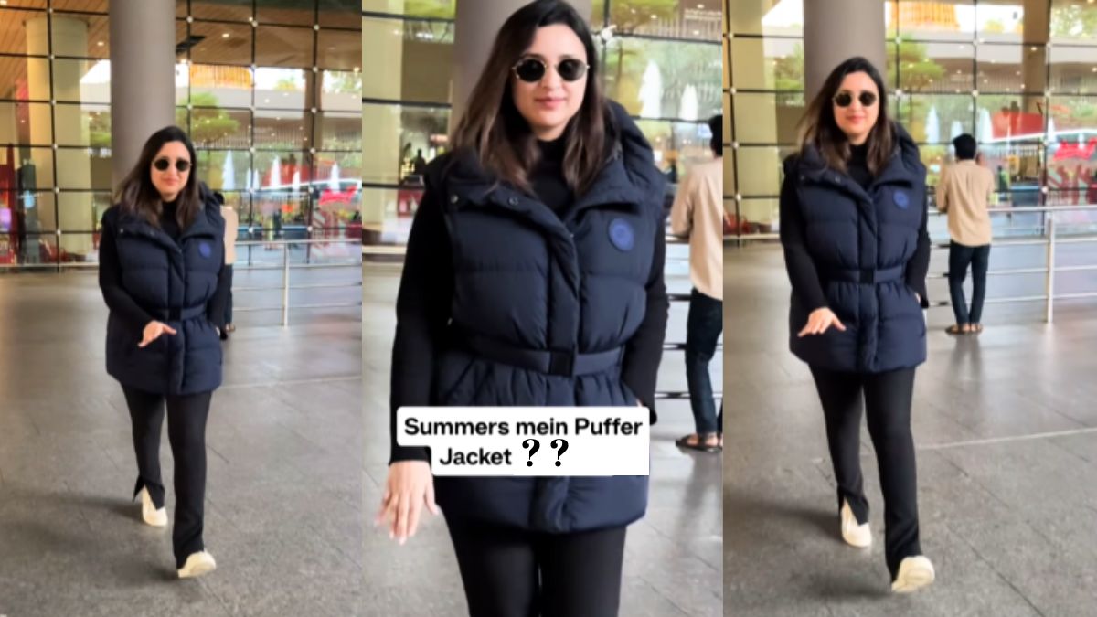 Parineeti Chopra was seen wearing a puffer jacket in the summer fans