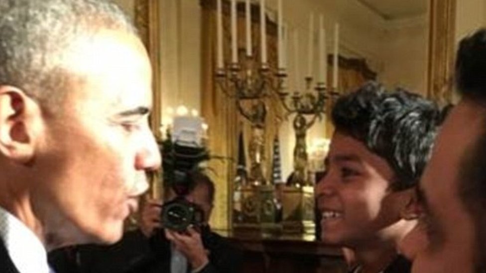 अमरीका के पूर्व राष्ट्रपति बराक ओबामा के साथ सनी पवार.